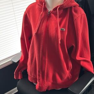 Men’s Lacoste Sport Red Distressed Jacket